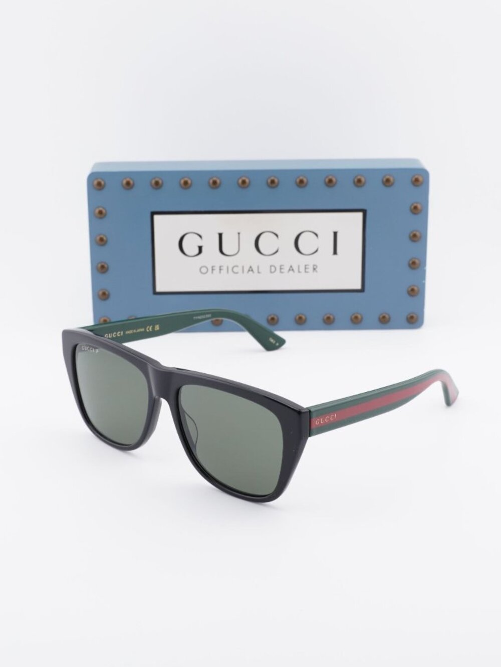 Gucci GG0926S 006 Square Sunglasses - Black / Green